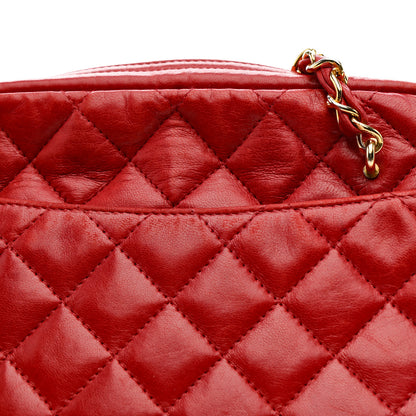 Chanel Lambskin Quilted Camera Case Red 16 of 16