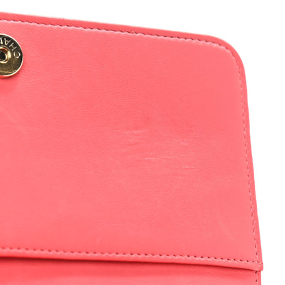 Chanel Lambskin Chevron Quilted Boy Wallet On Chain WOC Pink 10 of 13