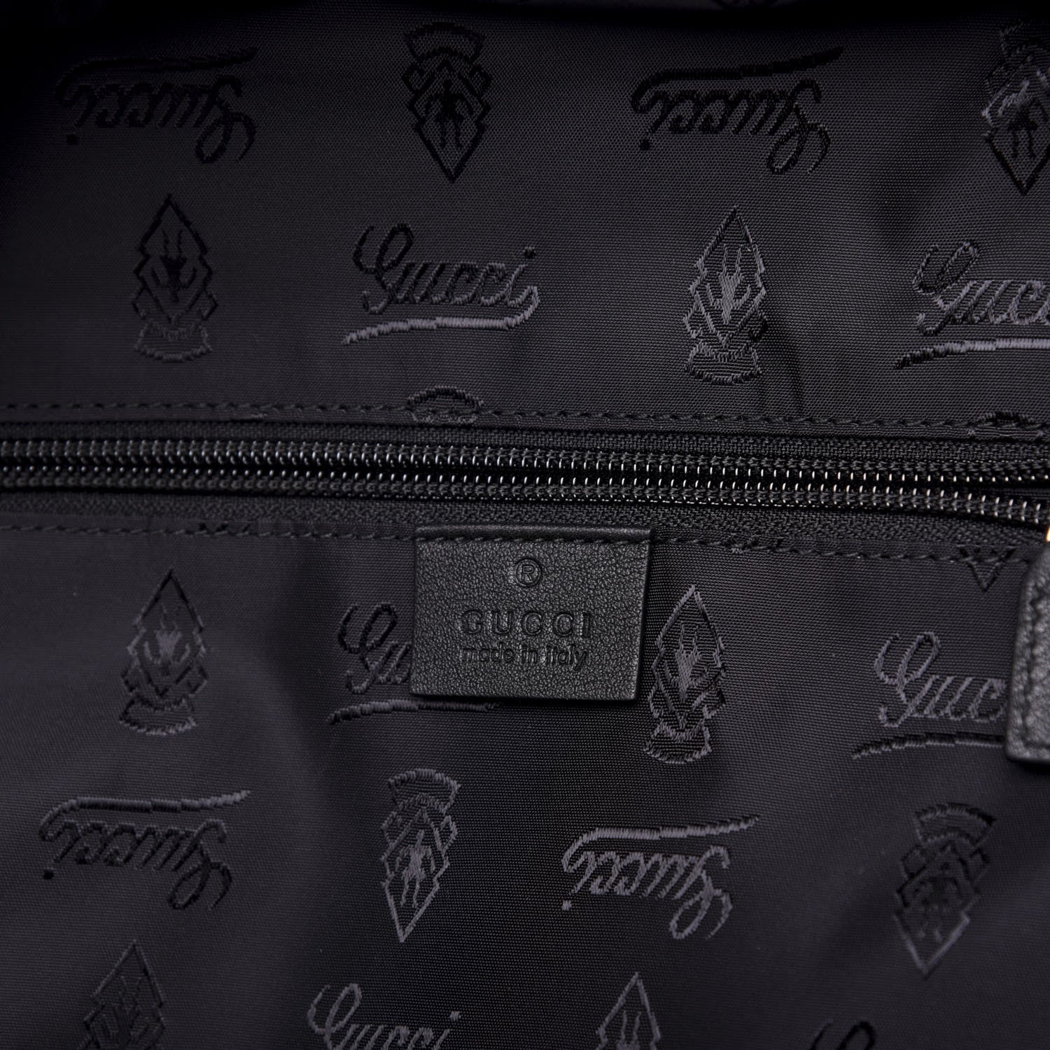 Gucci Guccissima Medium Classic Backpack Black 5 of 9