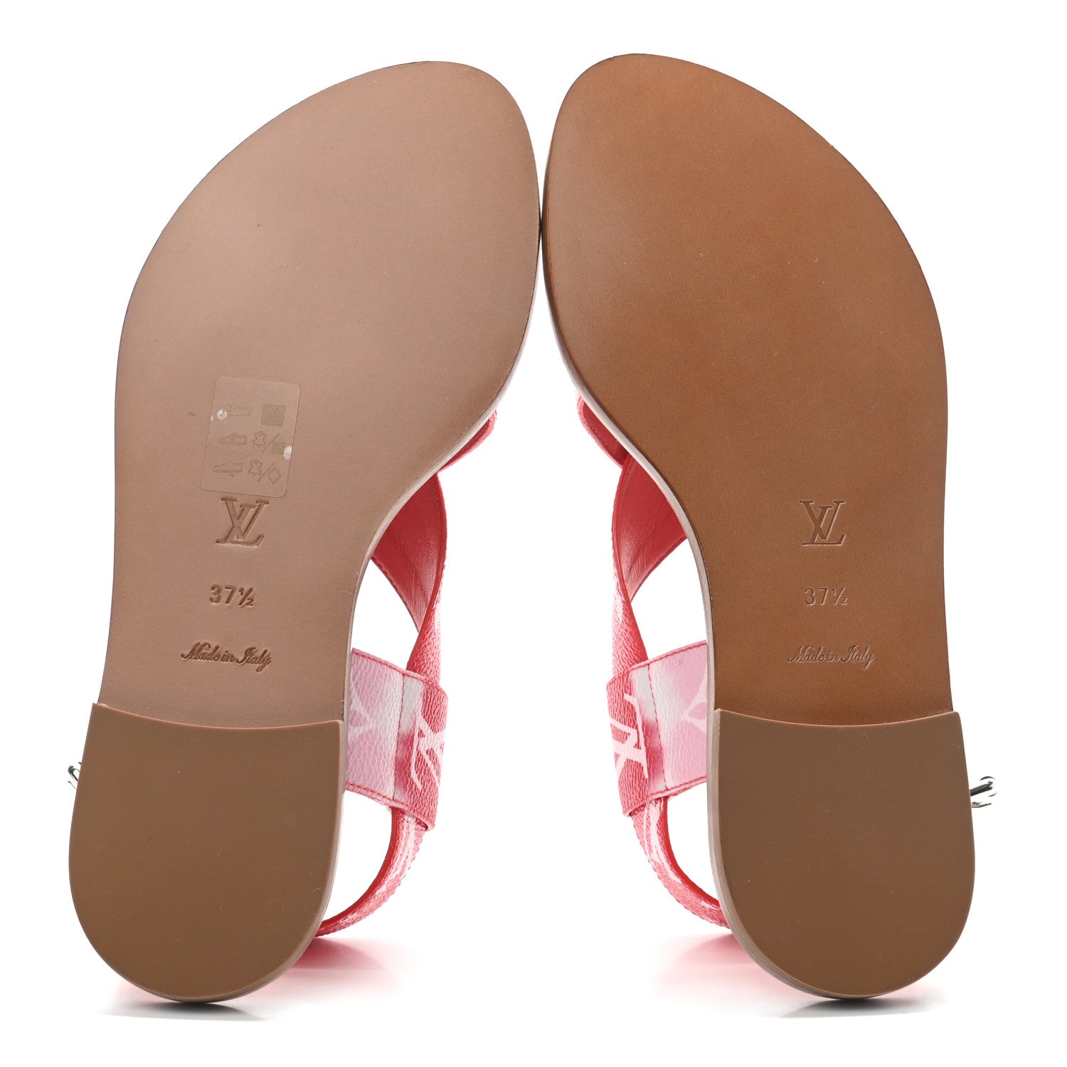 Louis Vuitton Monogram Escale Palma Flat Sandals 37.5 Rouge 5 of 6