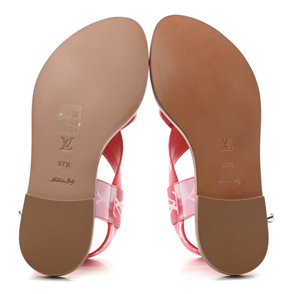 Louis Vuitton Monogram Escale Palma Flat Sandals 37.5 Rouge 5 of 6