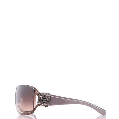 Chanel Swarovski Crystal Camellia CC Sunglasses 4164-B Bronze 3 of 9