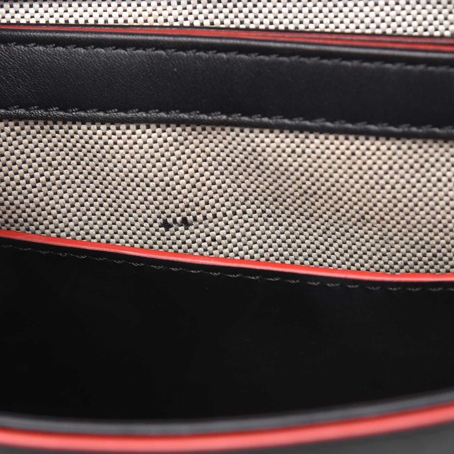 Calfskin Palazzo Shoulder Bag Black Red