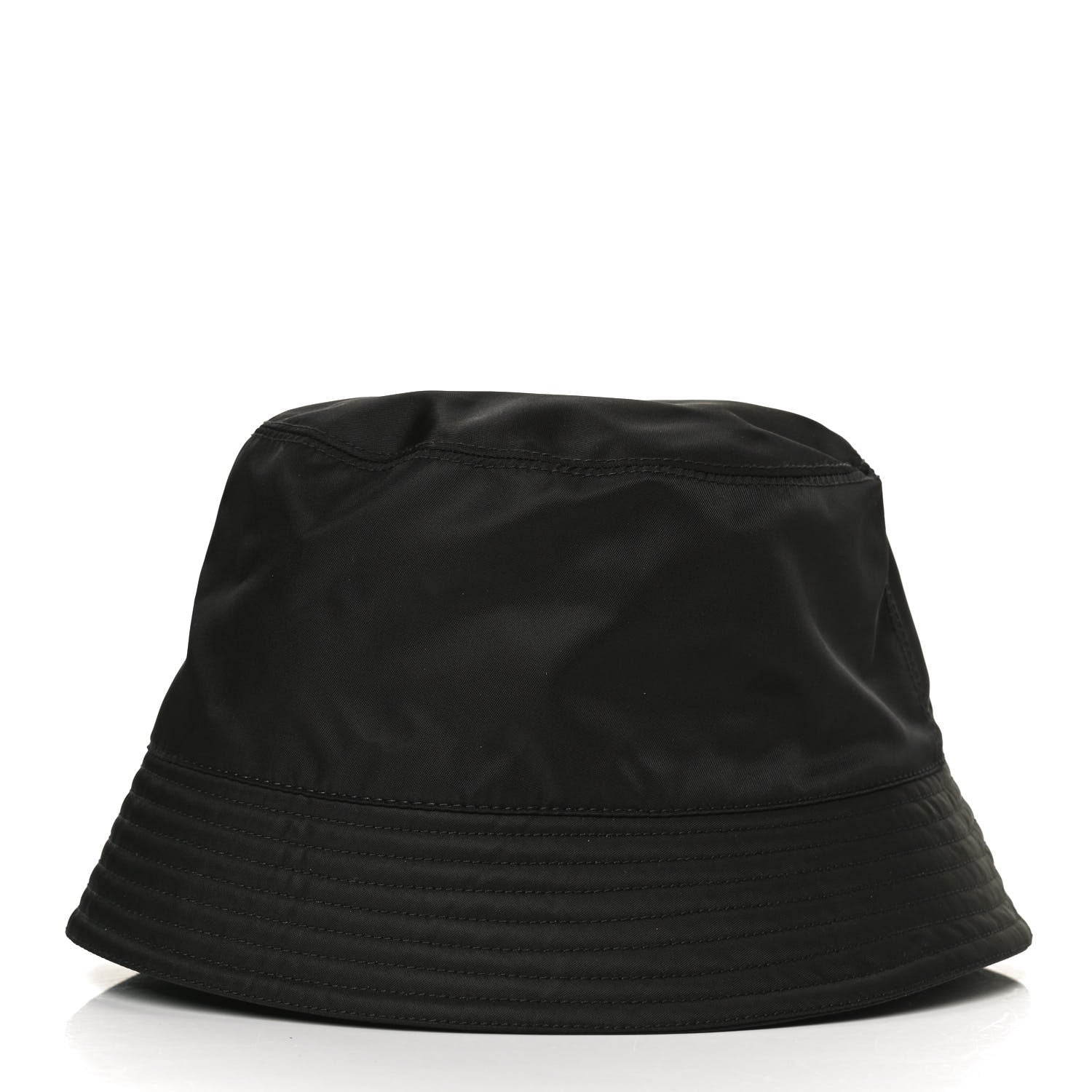 Prada Re-Nylon Metal Triangle Logo Mens Bucket Hat XL Black 2 of 7