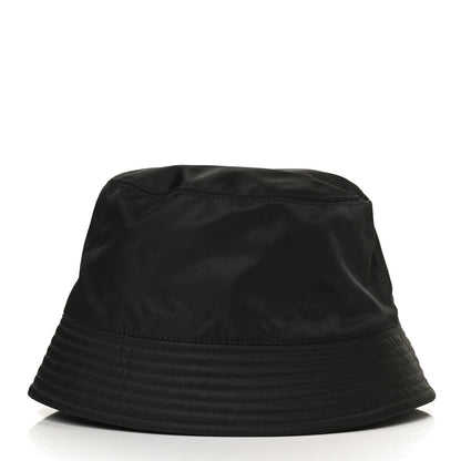 Prada Re-Nylon Metal Triangle Logo Mens Bucket Hat XL Black 2 of 7