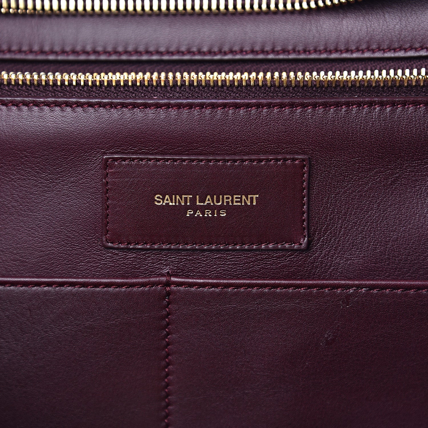 Saint Laurent Calfskin Medium Classic Y Cabas Bordeaux 5 of 12