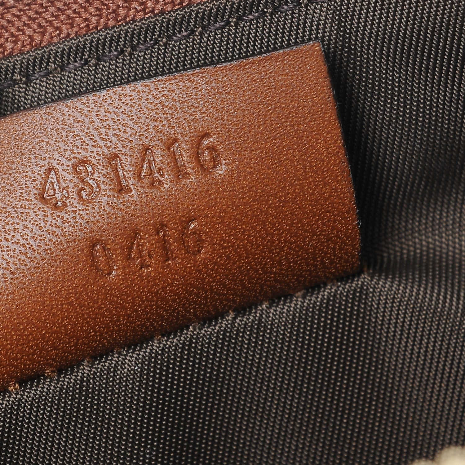 Gucci Calfskin GG Supreme Monogram Blind for Love Embroidered Large Zip Pouch Brown 7 of 8