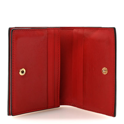 Gucci GG Supreme Monogram Apple Card Case Wallet Beige Multicolor Lobster Red 5 of 8