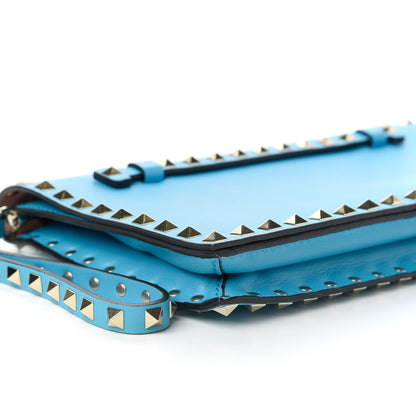 Valentino Garavani Nappa Rockstud Wristlet Clutch Parrot 6 of 10