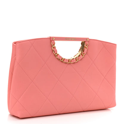 Chanel Caviar Quilted A Real Catch Clutch Pink 3 of 10