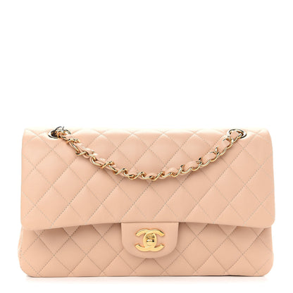 Chanel Lambskin Quilted Medium Double Flap Beige 1 of 9