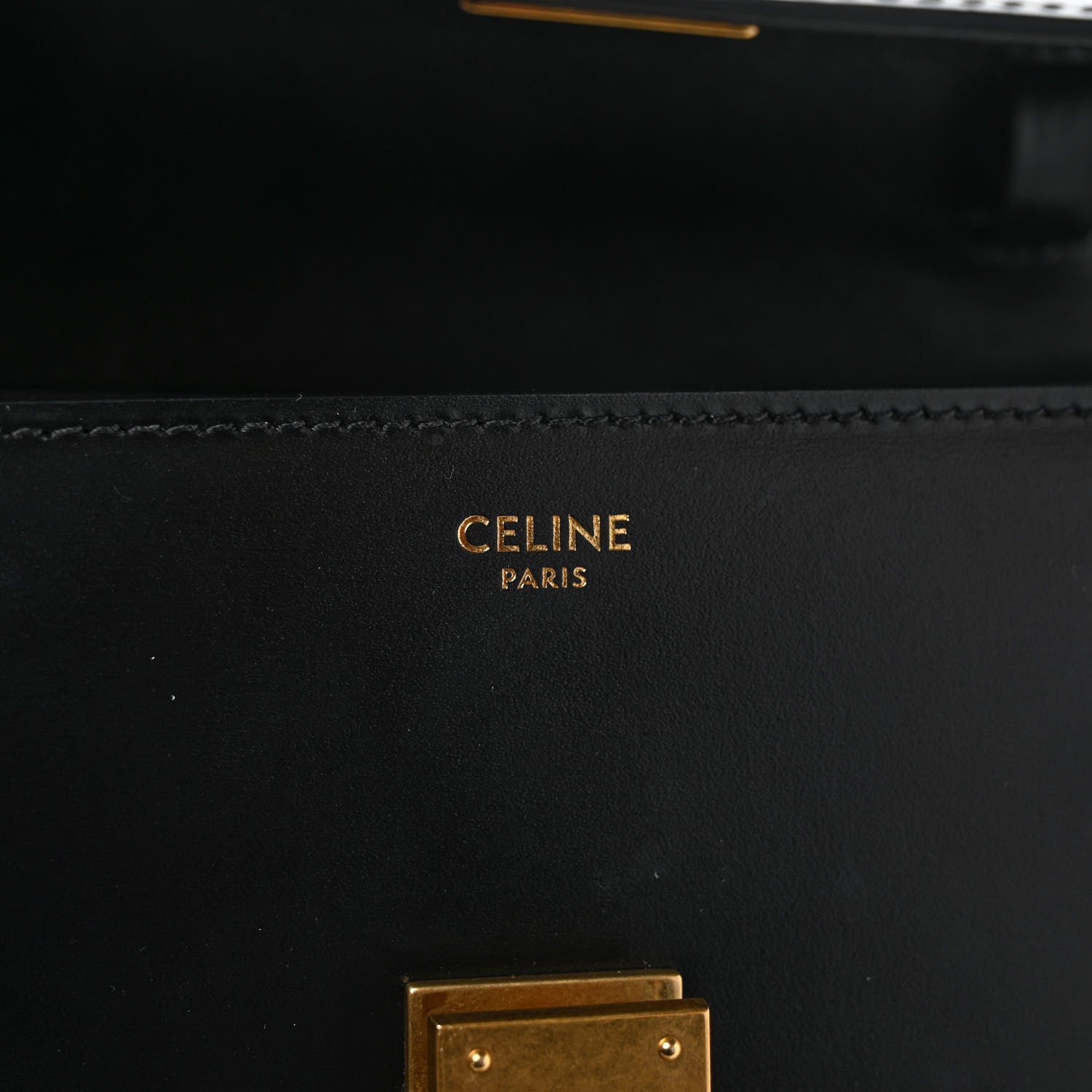 Celine Box Calfskin Teen Classic Box Flap Bag Black 7 of 10