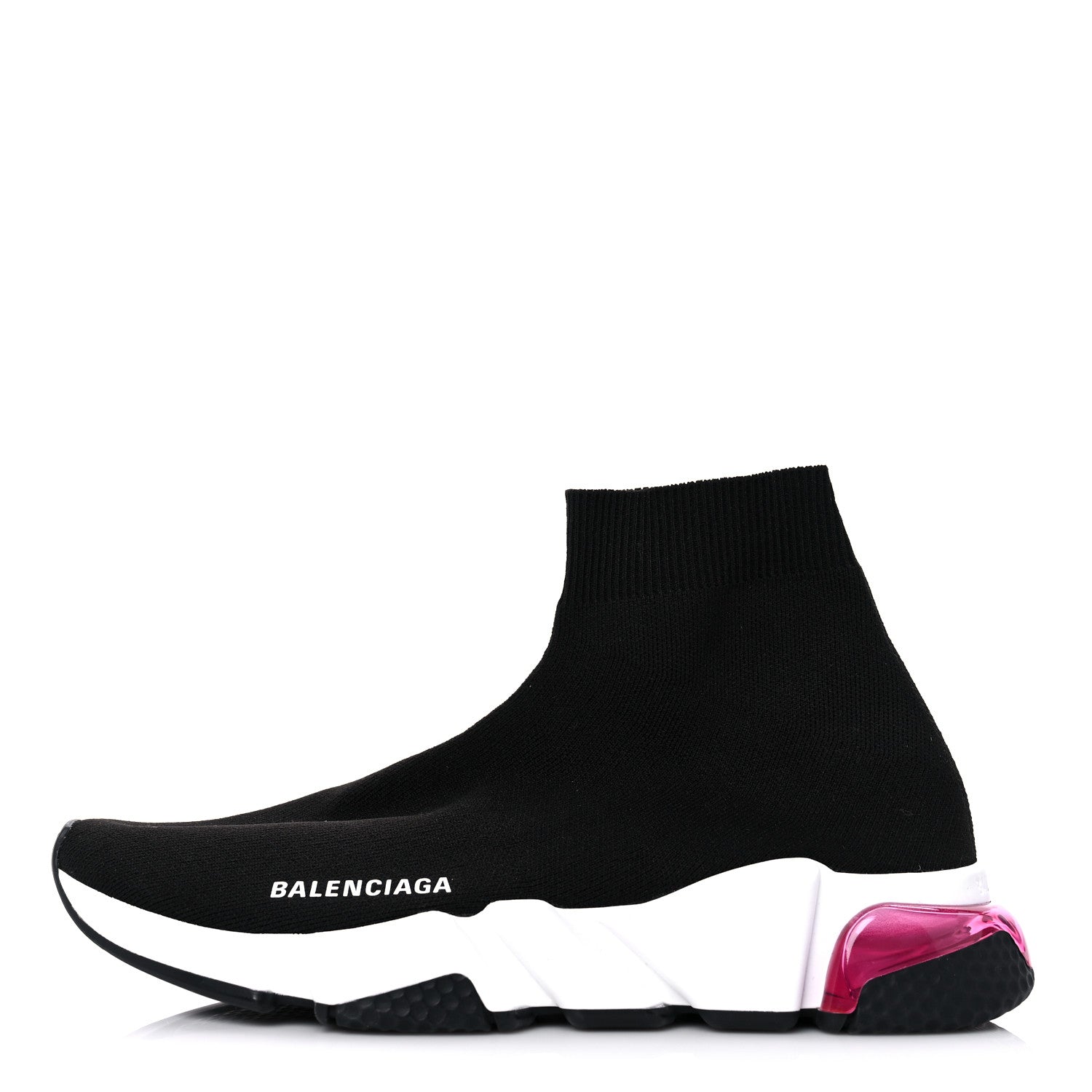 Balenciaga Neoprene Knit Mens Speed Clear Sole Sneakers 9 Black 1 of 10