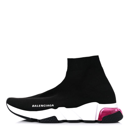 Balenciaga Neoprene Knit Mens Speed Clear Sole Sneakers 9 Black 1 of 10