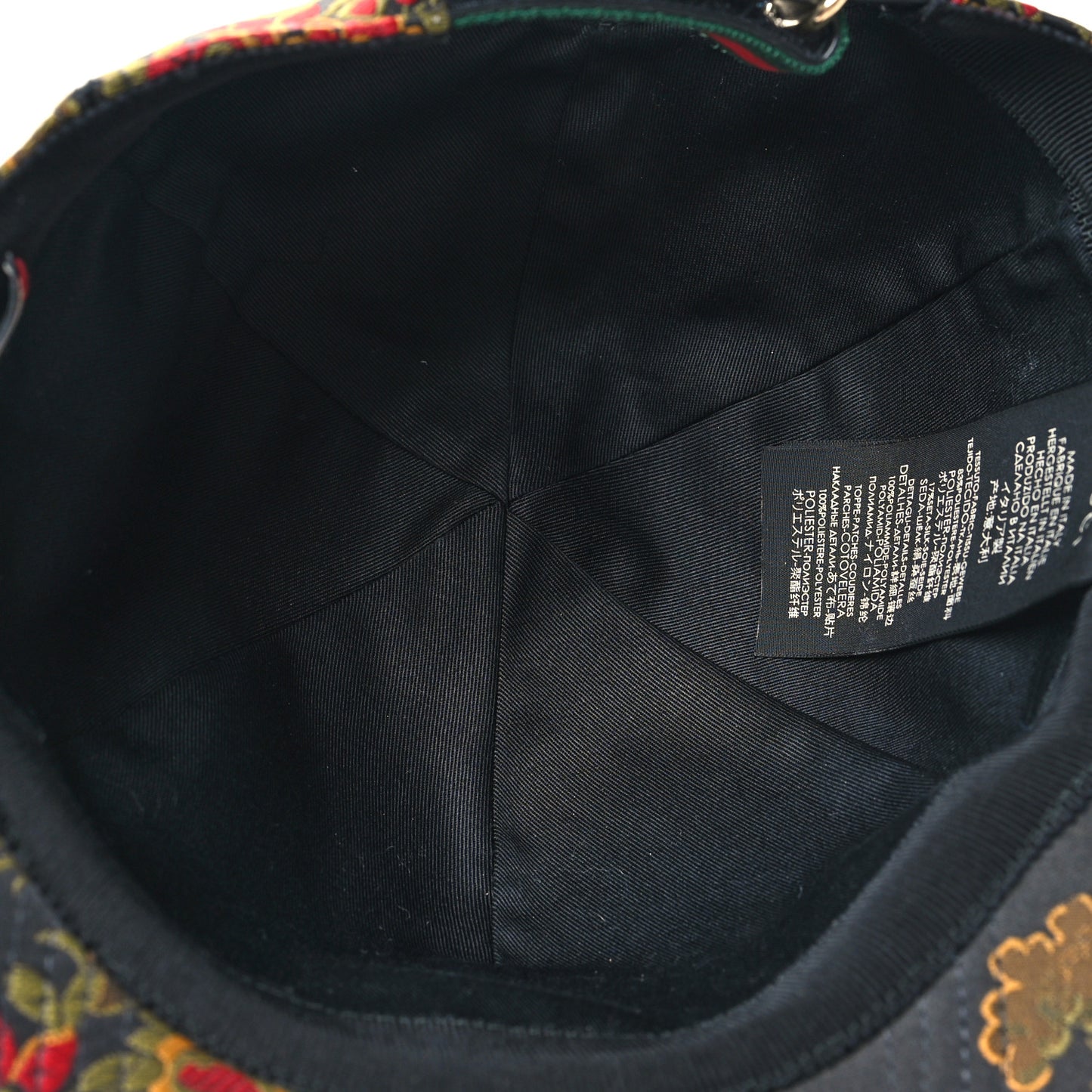 Canvas Floral UFO Baseball Hat 58 M Black