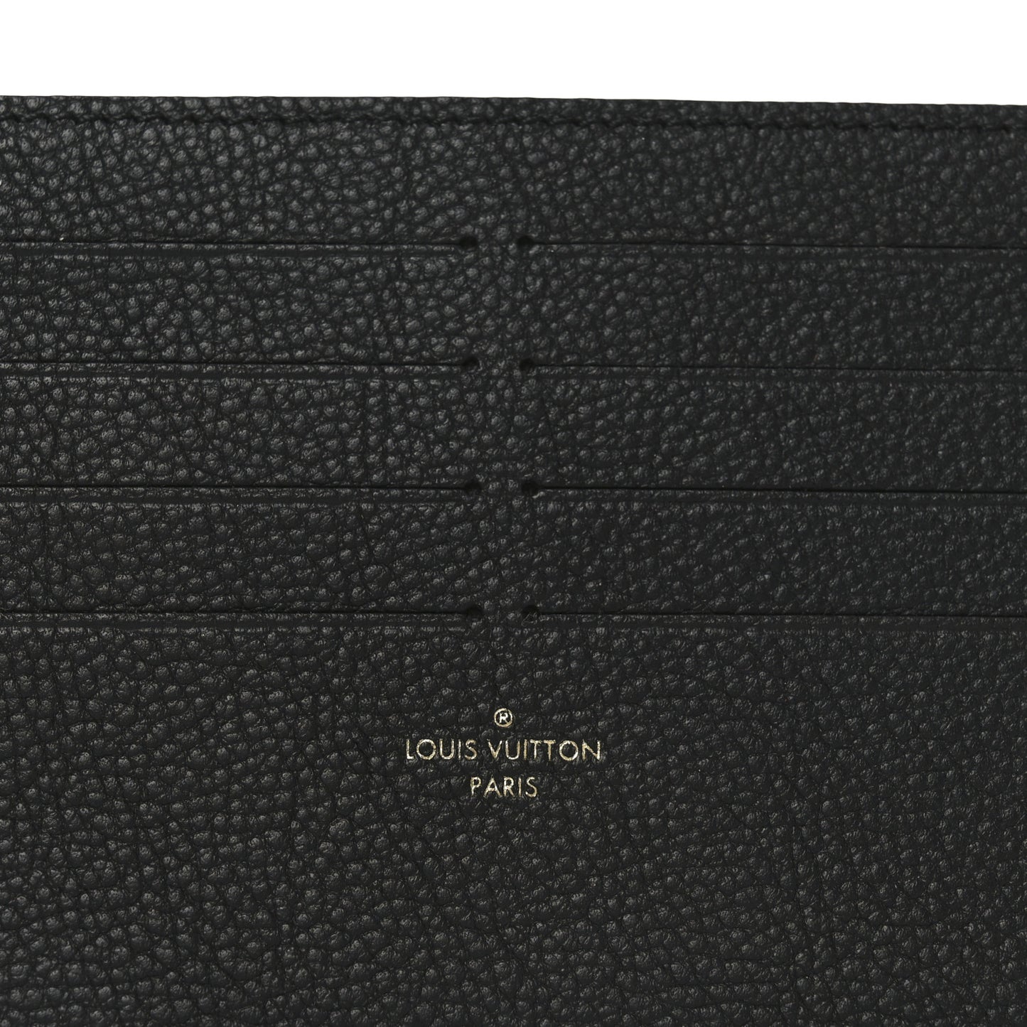 Calfskin Felicie Chain Wallet Card Holder Insert Black