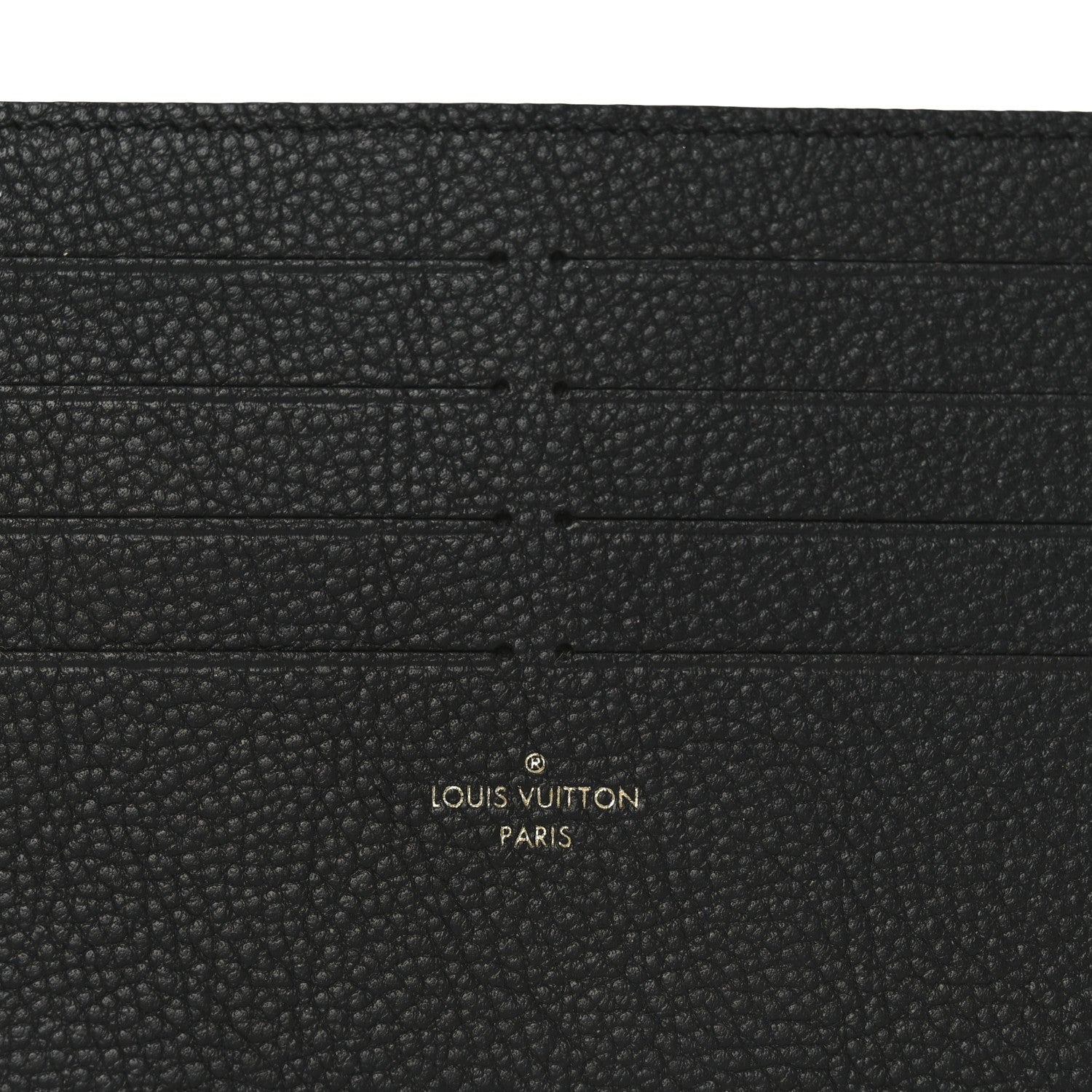 Louis Vuitton Calfskin Felicie Chain Wallet Card Holder Insert Black 6 of 6