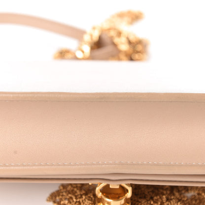 Saint Laurent Smooth Calfskin Classic Monogram Kate Tassel Chain Wallet Nude Powder 12 of 15