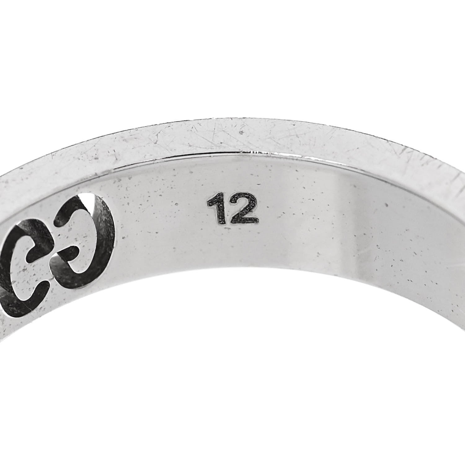 Gucci 18K White Gold Diamond Icon Stardust Band Ring 52/6 5 of 5