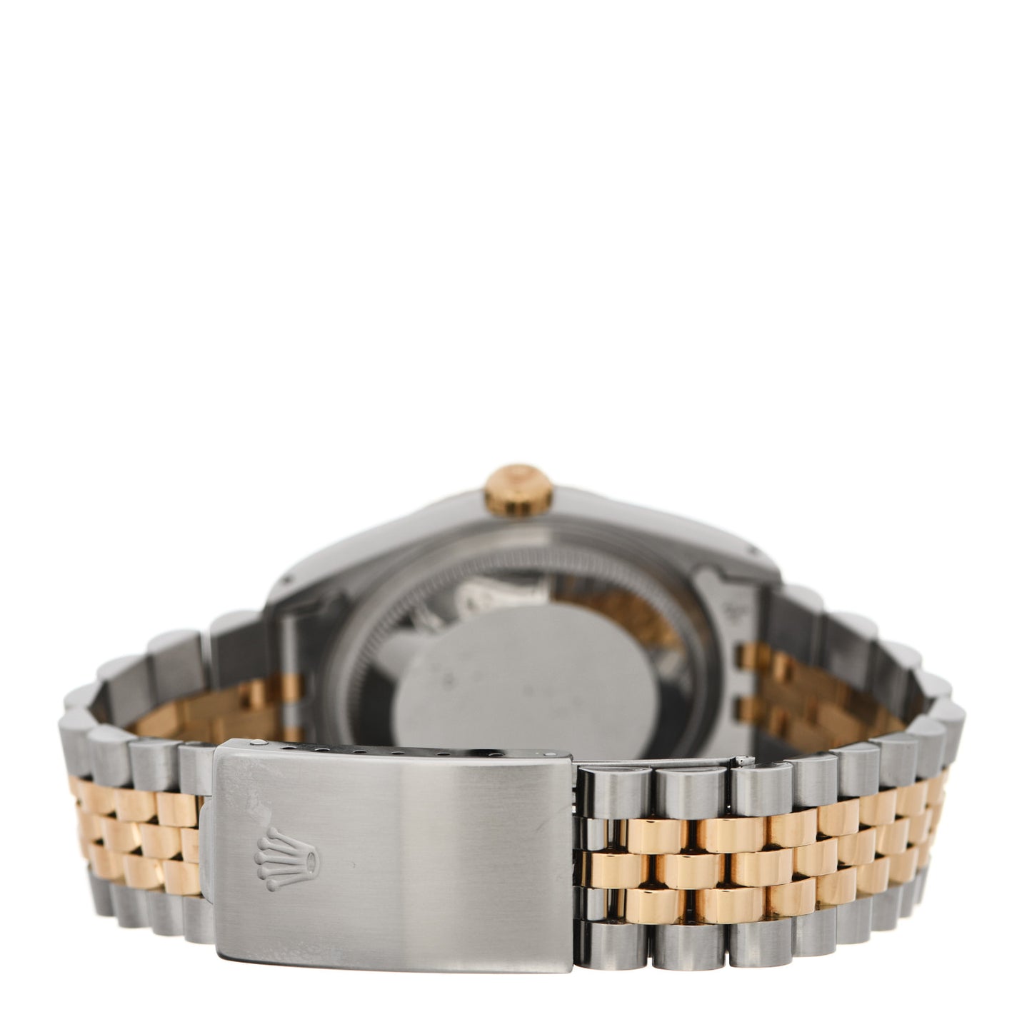 Stainless Steel 18K Yellow Gold Diamond 36mm Oyster Perpetual Datejust Watch Black 16233