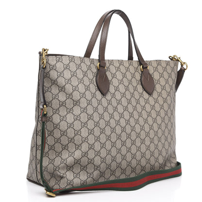 Gucci Soft GG Supreme Monogram Courrier Medium Crossbody Tote Beige New Acero 3 of 10