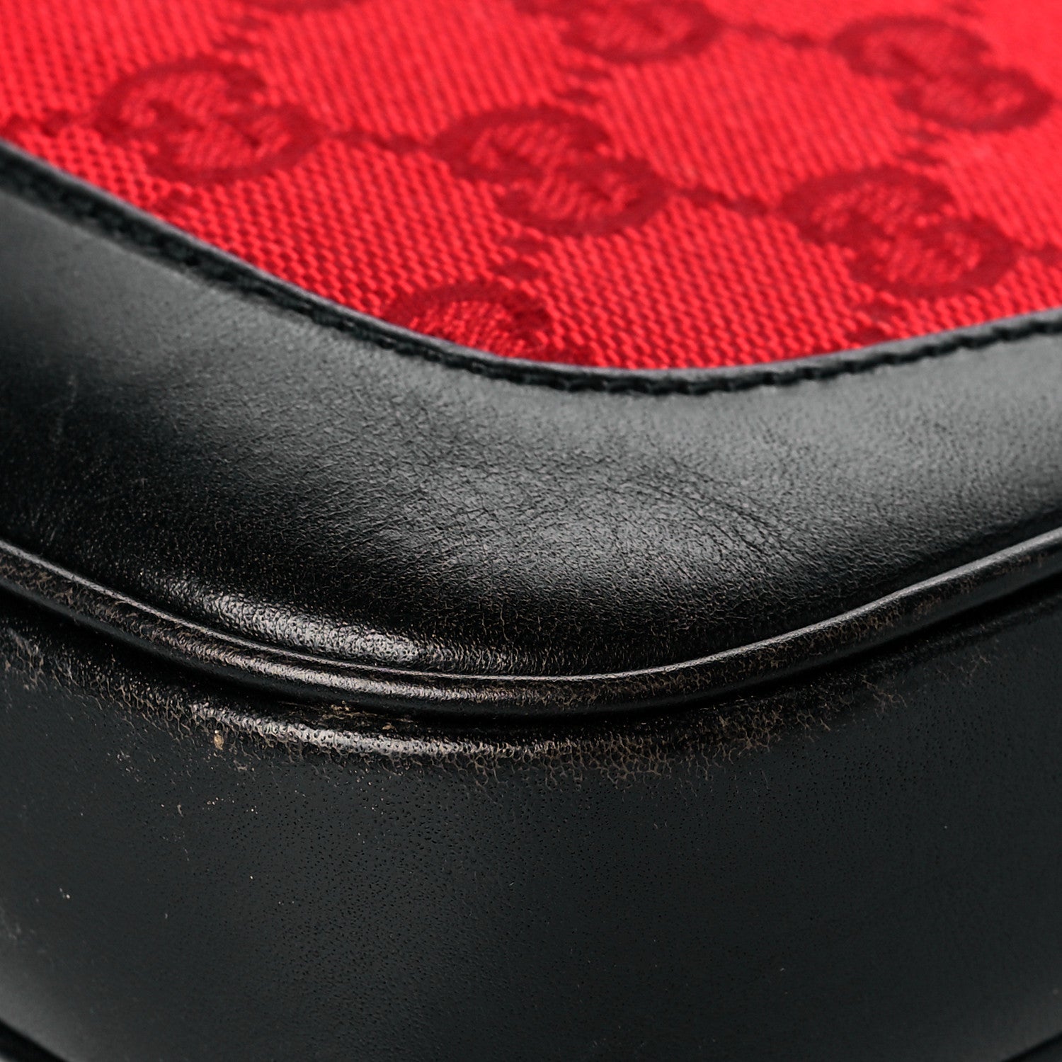 Gucci Monogram Jackie O Hobo Red 10 of 17