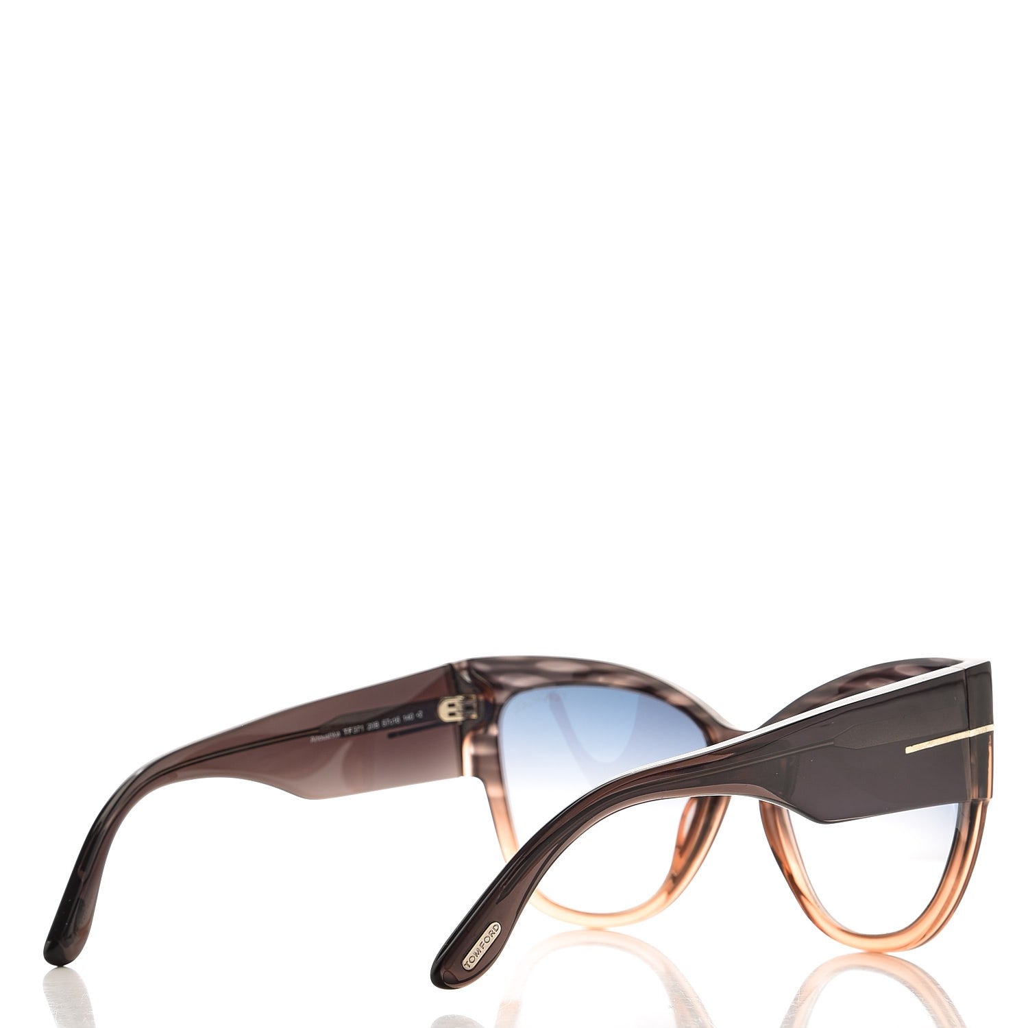 Tom Ford Anoushka Sunglasses TF371 Melange Grey Peach 3 of 8
