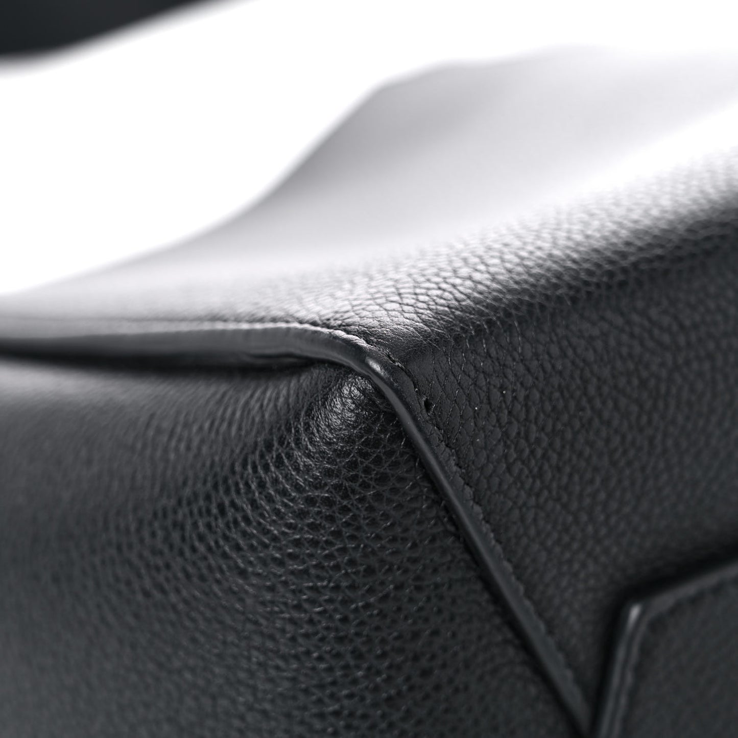 Soft Grained Calfskin Small Sangle Bucket Bag Black