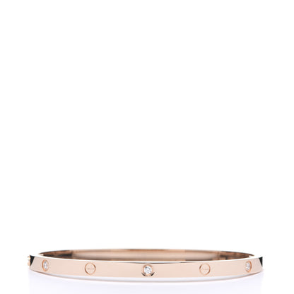 Cartier 18K Pink Gold 6 Diamond Small LOVE Bracelet 16 2 of 7