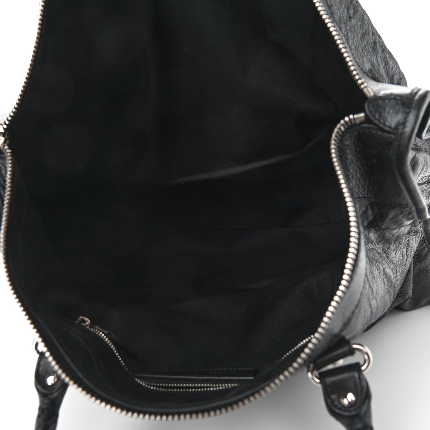 Balenciaga Agneau Giant 21 Silver Hardware Weekender Black 5 of 9