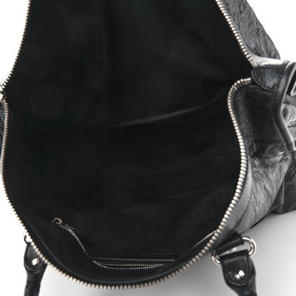 Balenciaga Agneau Giant 21 Silver Hardware Weekender Black 5 of 9