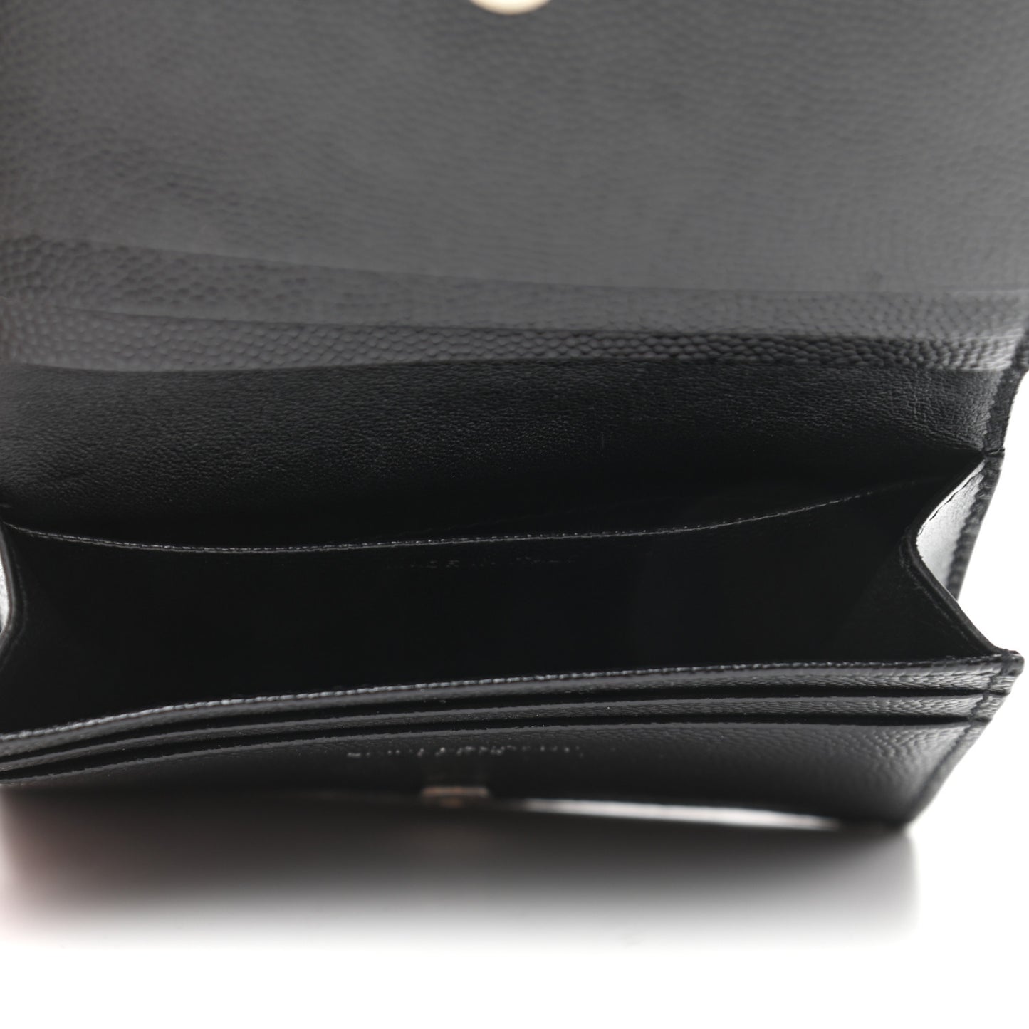 Grain De Poudre Matelasse Chevron Monogram Card Case Black