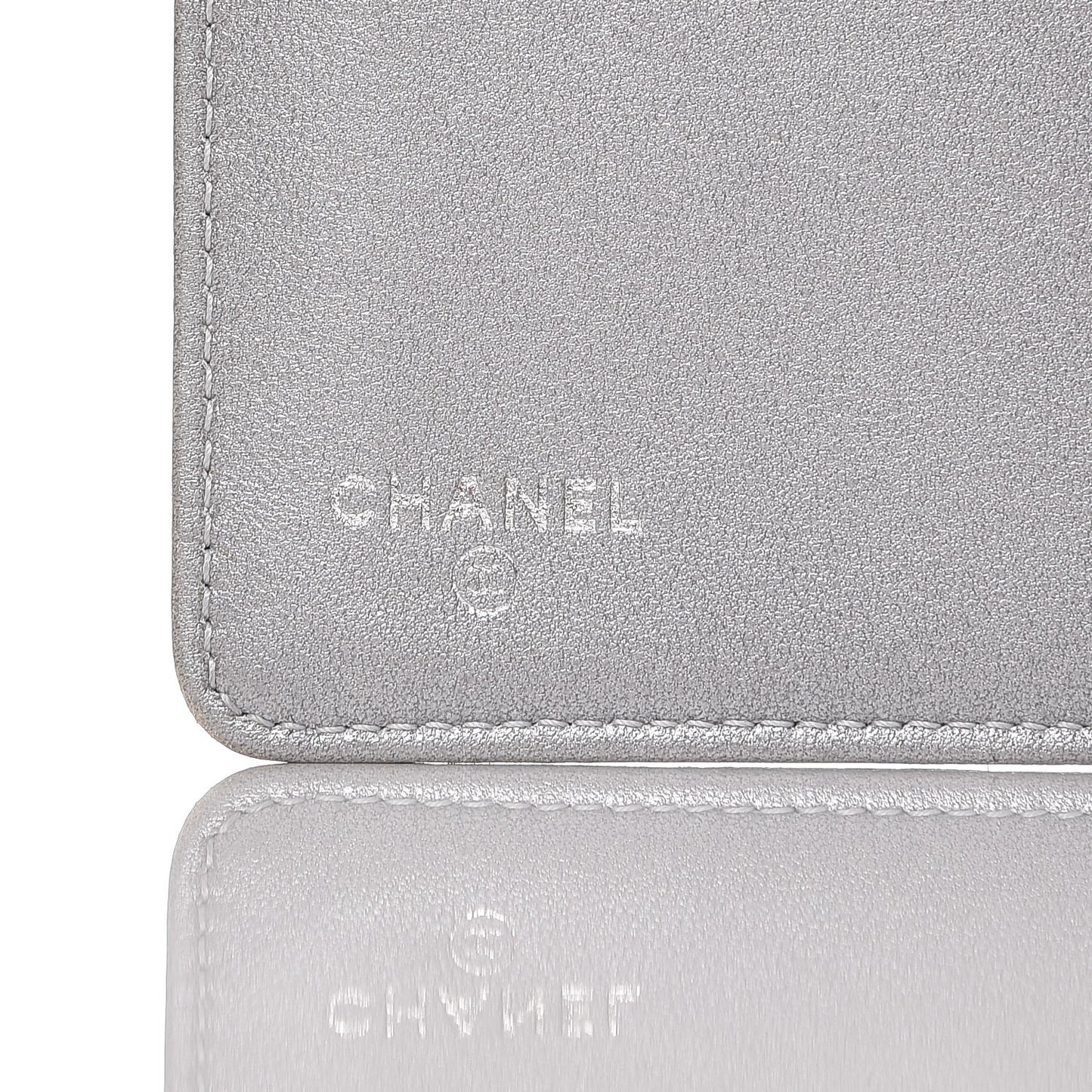 Lambskin Camellia Embossed Yen Wallet Black
