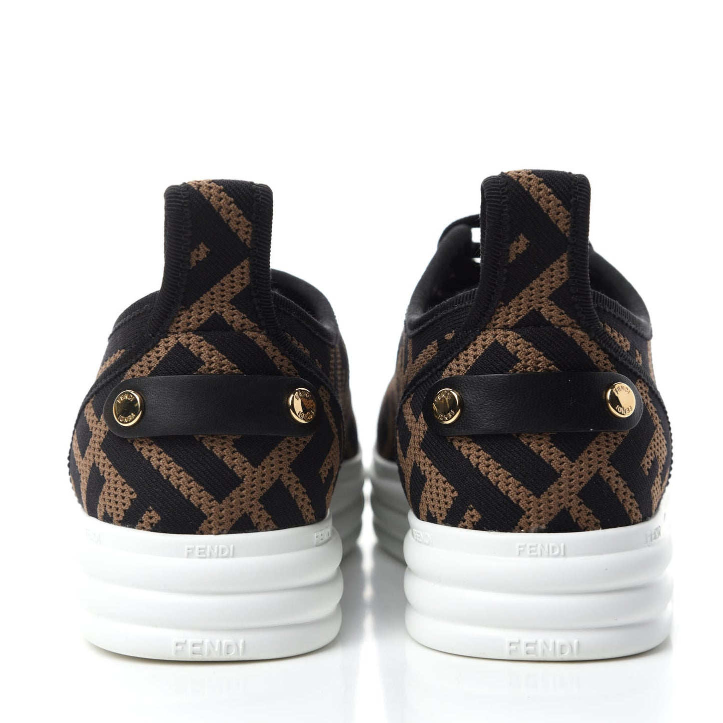 Fabric FF Micro-Perforated Rise Low Top Sneakers 36 Tobacco Black