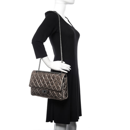 Chanel Metallic Aged Calfskin Quilted 2.55 Reissue 226 Argent Fonce 2 of 11