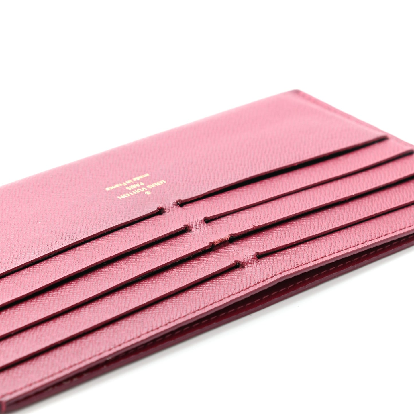 Calfskin Felicie Card Holder Insert Fuchsia