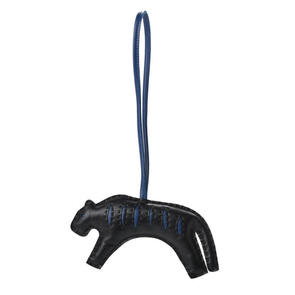 Hermes Milo Lambskin Rooroo Bag Charm Black Bleu de Malte 1 of 4