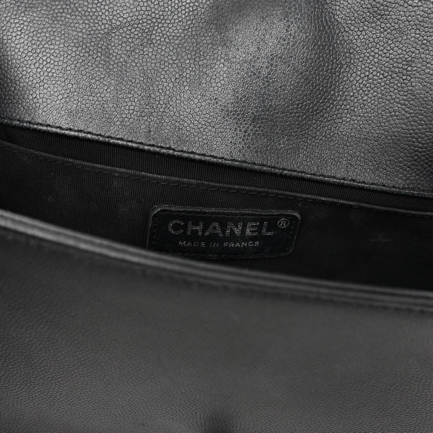 Chanel Calfskin Quilted Medium Boy Flap So Black 6 of 14