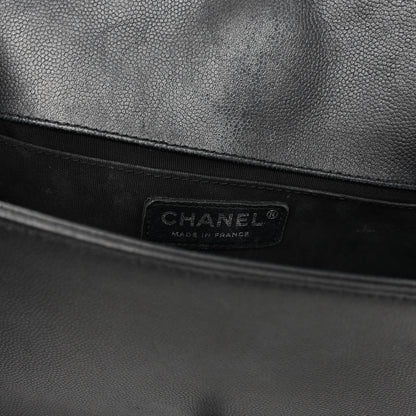 Chanel Calfskin Quilted Medium Boy Flap So Black 6 of 14