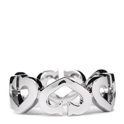 Cartier 18K White Gold Diamond Hearts and Symbols Ring 50 5.25 3 of 6