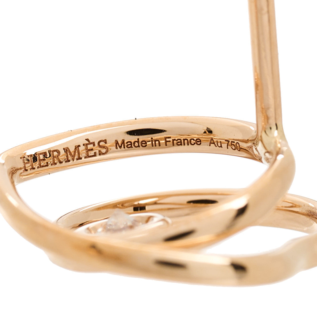 18K Rose Gold Diamond TPM Vertige Coeur Earrings