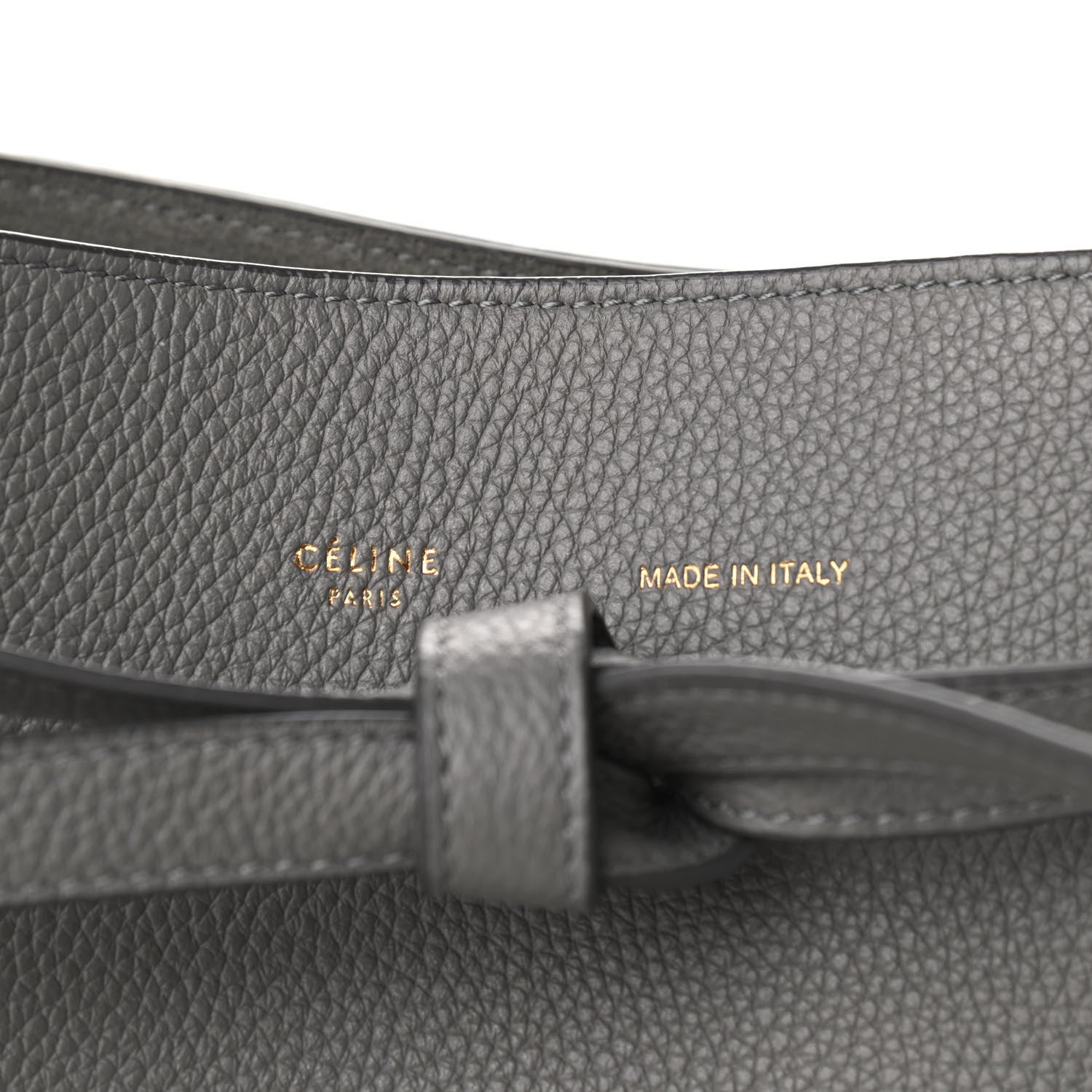 Celine Soft Grained Calfskin Small Belt Cabas Phantom Zinc 7 of 9