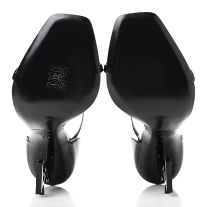 Saint Laurent Patent Calfskin Opyum 110 Sandals 39 Black 5 of 8