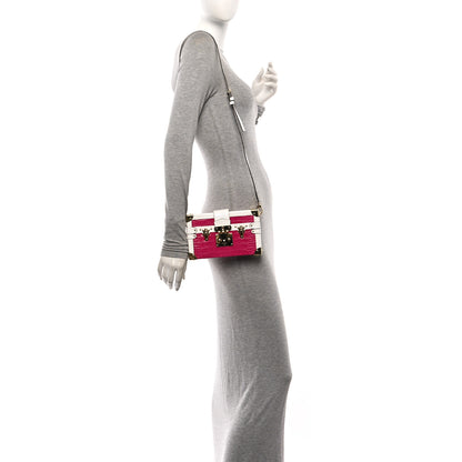 Louis Vuitton Alligator Petite Malle Pink White 2 of 9