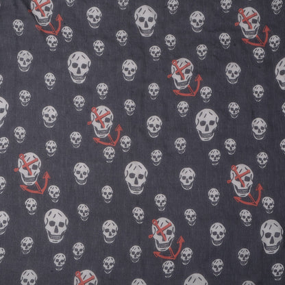 Alexander McQueen Silk Chiffon Skull Anchor Scarf 3 of 7