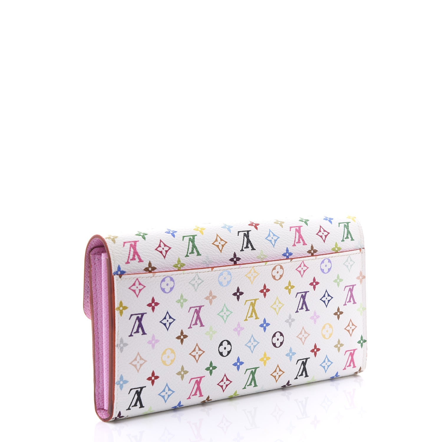 Louis Vuitton Multicolor Sarah Wallet NM White Litchi 2 of 8