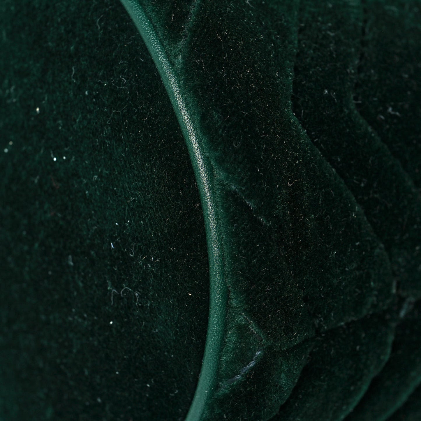 Velvet Matelasse Mini GG Marmont 2.0 Bucket Bag Dark Green
