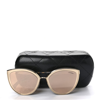 Chanel Metal Cat Eye Sunglasses 4222 Gold 9 of 9