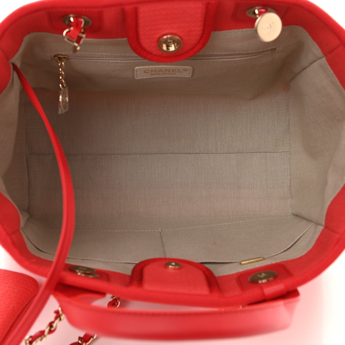 Mixed Fibers Small Deauville Tote Red