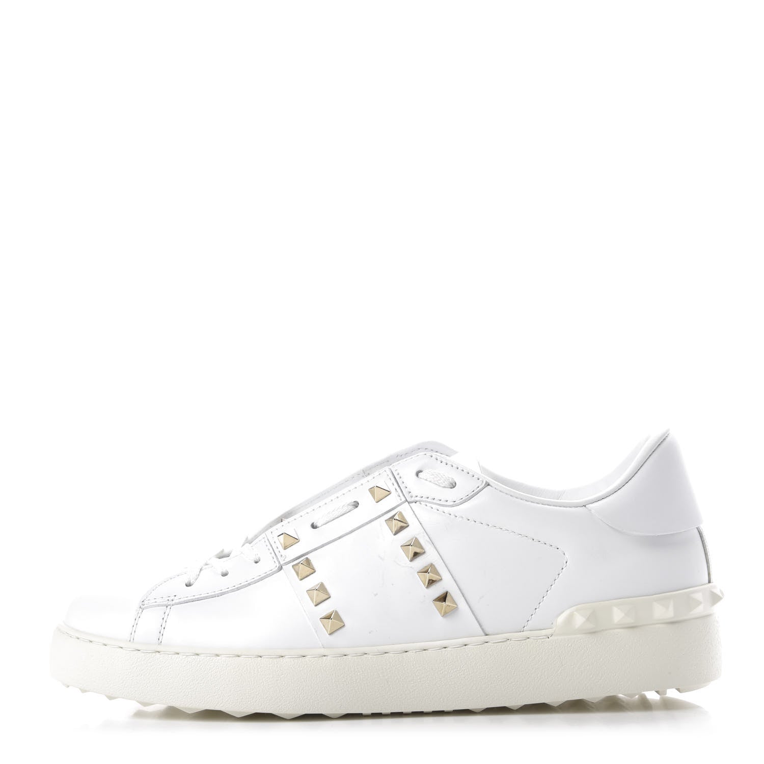 Valentino Garavani Calfskin Womens Rockstud Untitled Open Sneakers 41.5 White 1 of 13